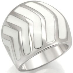 0W310 - Rhodium Brass Ring with No Stone