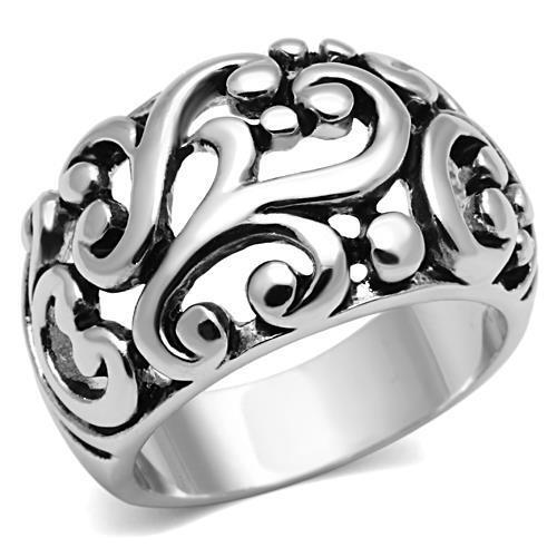 3W052 - Rhodium Brass Ring with No Stone