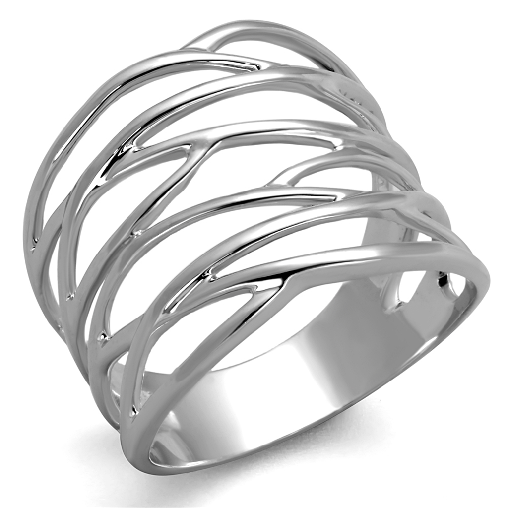 3W1065 - Rhodium Brass Ring with No Stone