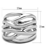 3W1067 - Rhodium Brass Ring with No Stone