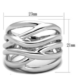 3W1067 - Rhodium Brass Ring with No Stone