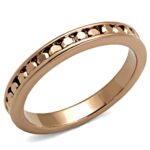 3W1139 - IP Rose Gold(Ion Plating) Brass Ring with AAA Grade CZ  in Metallic Light Gold