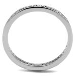 3W1241 - Rhodium Brass Ring with AAA Grade CZ  in Clear