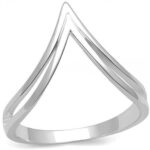 3W1383 - Rhodium 925 Sterling Silver Ring with No Stone