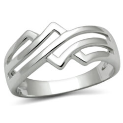 3W163 - Rhodium Brass Ring with No Stone