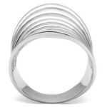 3W168 - Rhodium Brass Ring with No Stone