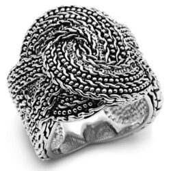 3W248 - Rhodium Brass Ring with No Stone