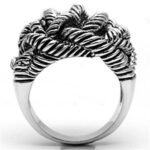 3W257 - Rhodium Brass Ring with No Stone