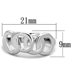 3W783 - Rhodium Brass Ring with No Stone