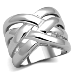 3W784 - Rhodium Brass Ring with No Stone