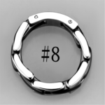 3W972 - High polished (no plating) Stainless Steel Ring with Ceramic  in Jet