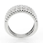 3W1606 - Rhodium Brass Ring with AAA Grade CZ in Clear