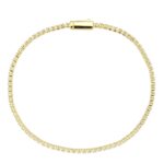 3W1683 - Gold Brass Bracelet with AAA Grade CZ in Clear