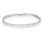 3W1700 - Rhodium Brass Bracelet with AAA Grade CZ in Clear