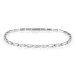 3W1715 - Rhodium Brass Bracelet with AAA Grade CZ in Clear