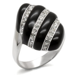 40314.jpg - 40314 - High-Polished 925 Sterling Silver Ring with Top Grade Crystal  in Clear