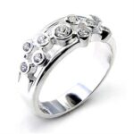 6X303 - High-Polished 925 Sterling Silver Ring with AAA Grade CZ  in Clear