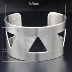 LO1946 - High polished (no plating) Stainless Steel Bangle with No Stone