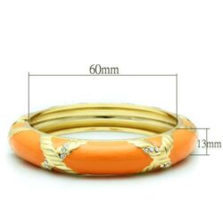 LO1956 - Gold White Metal Bangle with Top Grade Crystal  in Clear