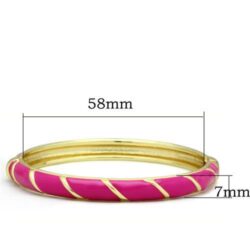 LO2139 - Flash Gold White Metal Bangle with Epoxy  in No Stone