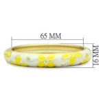 LO2141 - Flash Gold White Metal Bangle with Top Grade Crystal  in Clear