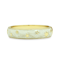 LO2146 - Flash Gold White Metal Bangle with Top Grade Crystal  in Clear