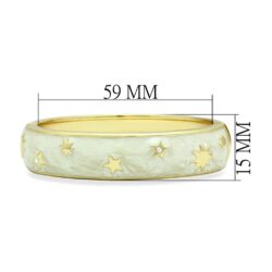 LO2146 - Flash Gold White Metal Bangle with Top Grade Crystal  in Clear