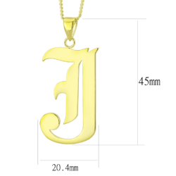 LO230 - Gold Brass Chain Pendant with No Stone