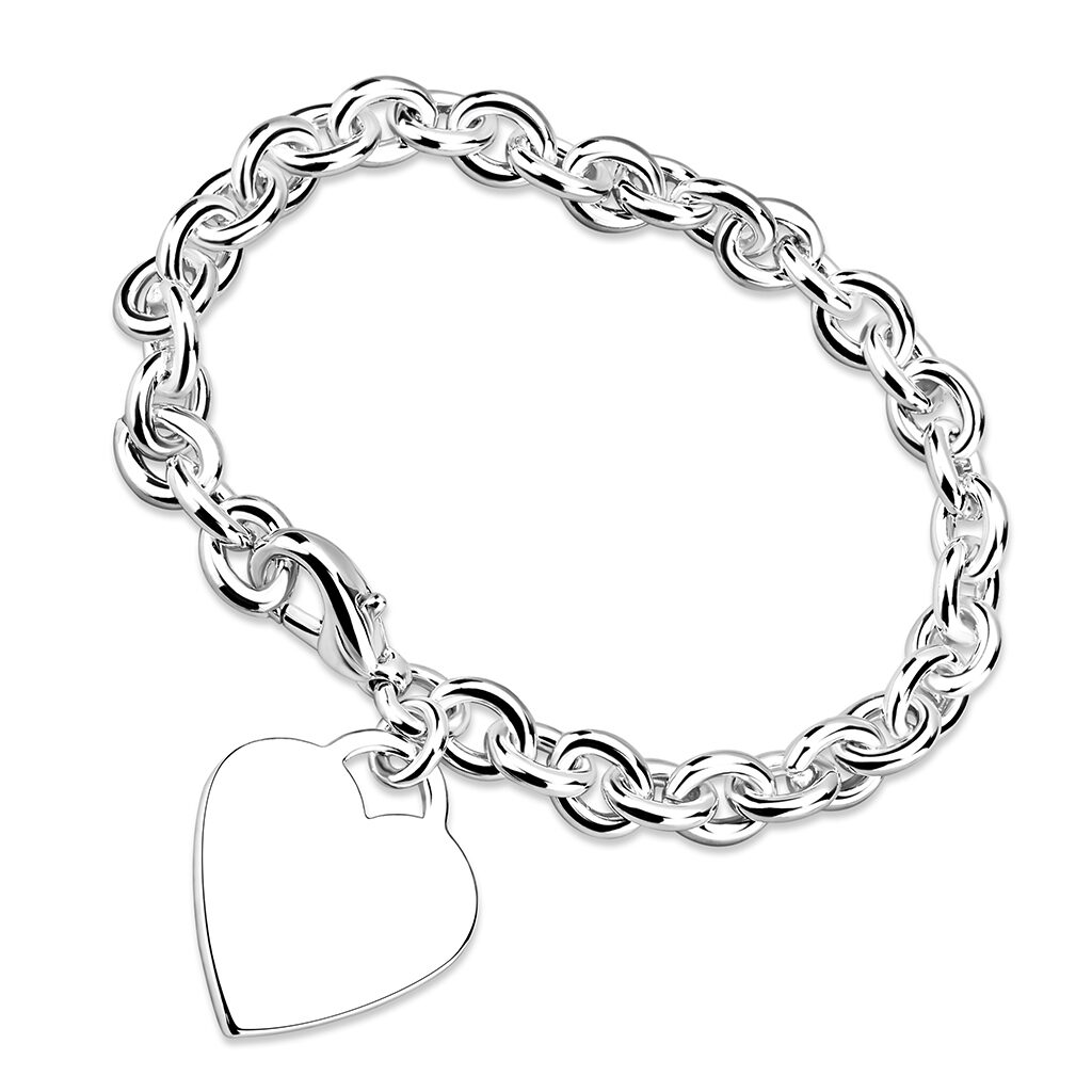 LO2549 - Silver Brass Bracelet with No Stone