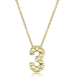 LO3467 - Flash Gold Brass Chain Pendant with Top Grade Crystal  in Clear