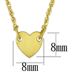 LO3843 - Gold & Brush Brass Chain Pendant with No Stone