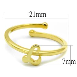 LO3998 - Flash Gold Brass Ring with No Stone