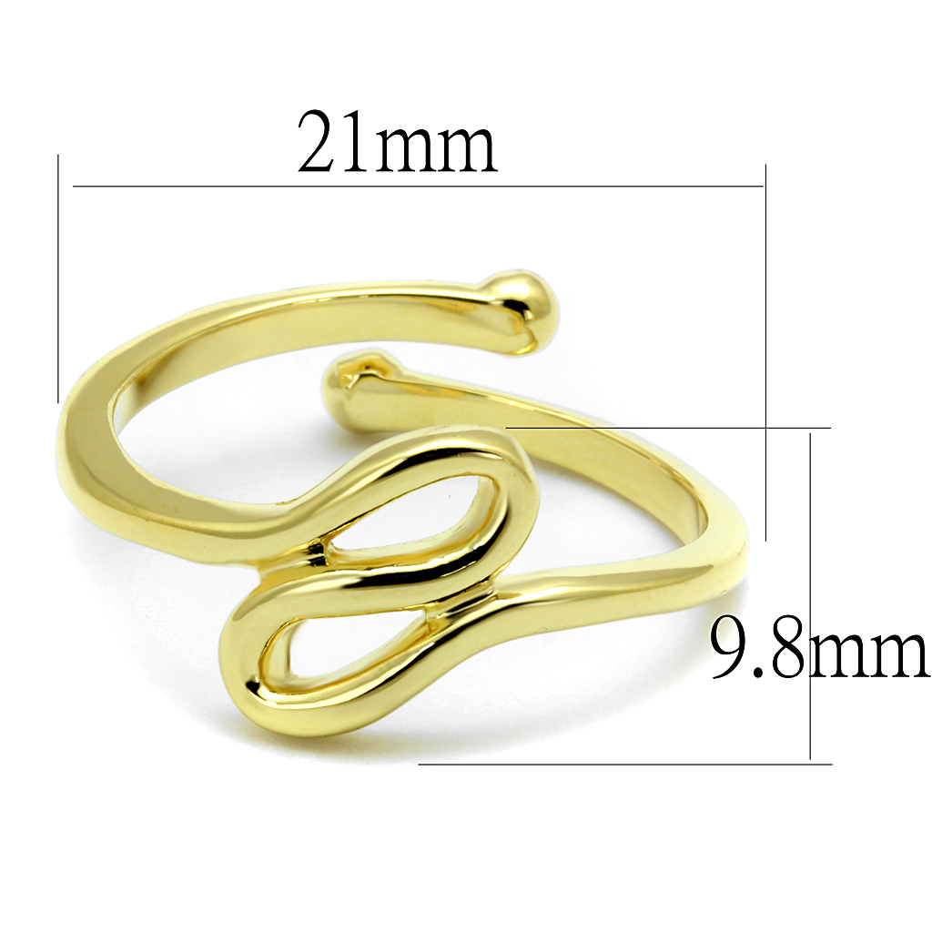 LO4000 - Flash Gold Brass Ring with No Stone