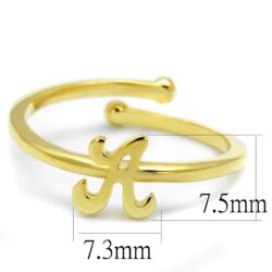 LO4006 - Flash Gold Brass Ring with No Stone