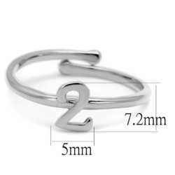 LO4009 - Rhodium Brass Ring with No Stone