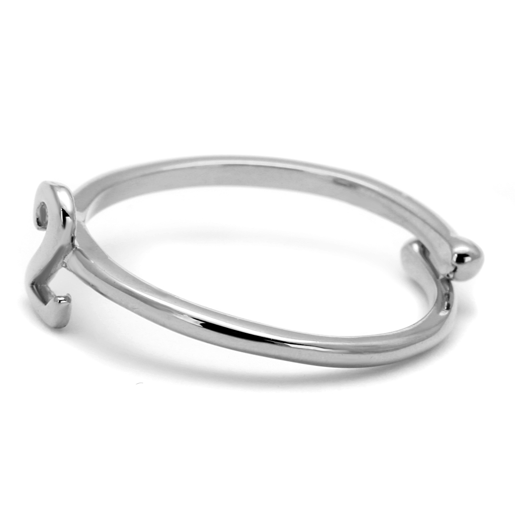 LO4009 - Rhodium Brass Ring with No Stone