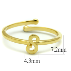 LO4014 - Flash Gold Brass Ring with No Stone