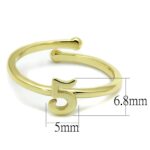 LO4016 - Flash Gold Brass Ring with No Stone