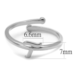 LO4017 - Rhodium Brass Ring with No Stone