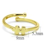 LO4028 - Flash Gold Brass Ring with No Stone