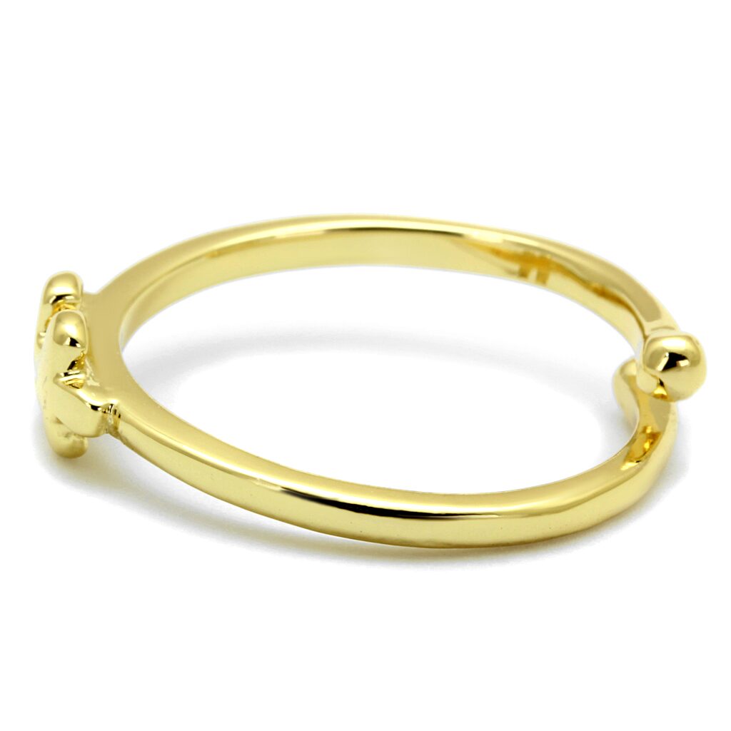 LO4028 - Flash Gold Brass Ring with No Stone