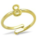 LO4030 - Flash Gold Brass Ring with No Stone