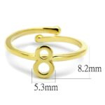 LO4030 - Flash Gold Brass Ring with No Stone