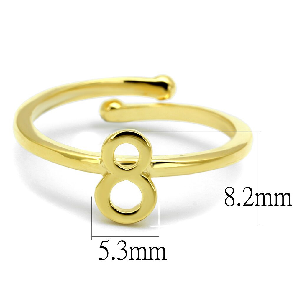 LO4030 - Flash Gold Brass Ring with No Stone