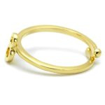 LO4030 - Flash Gold Brass Ring with No Stone