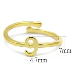 LO4038 - Flash Gold Brass Ring with No Stone