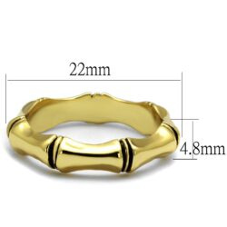 LO4099 - Gold Brass Ring with Epoxy  in Jet