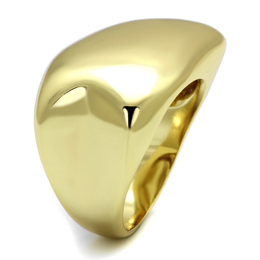 LO4105 - Gold Brass Ring with No Stone