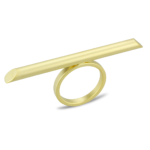 LO4261 - Matte Gold Brass Ring with No Stone