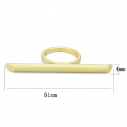 LO4261 - Matte Gold Brass Ring with No Stone